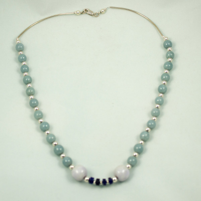 Light gray Jadeite jade Necklace