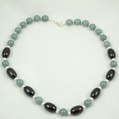 Black and green Jadeite jade necklace