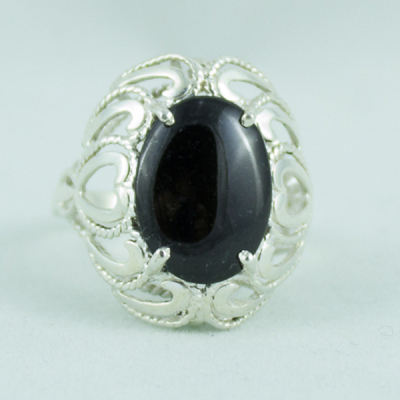 Black jadeite Jade Ring